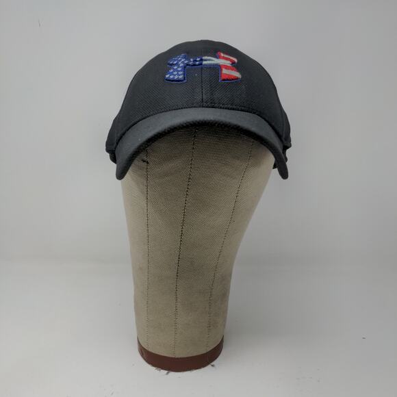 Under Armour Freedom Fitted Hat Size M/L Black Embroidered Patriotic Logo - Picture 2 of 11
